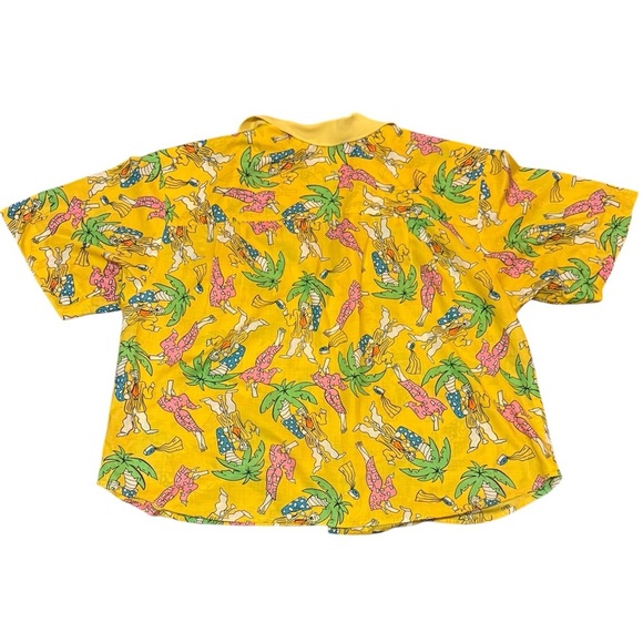 Vintage Tropical Print Safety-Pin Top – Size M - Picture 2 of 8